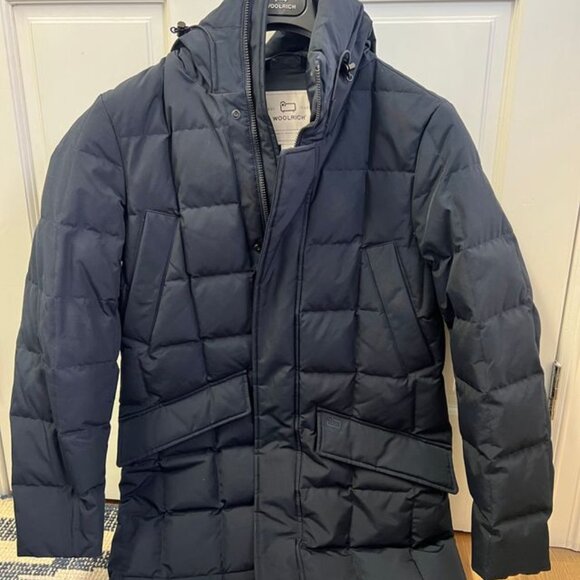 Blizzard Parka in Ramar Cloth with Square Quilting - Men - Blue - Picture 2 of 7